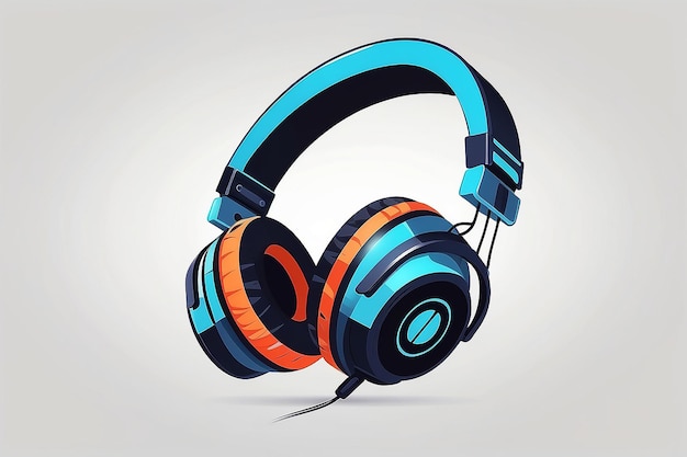 Headphone headset vector art headphones illustration in flat design style clip art image