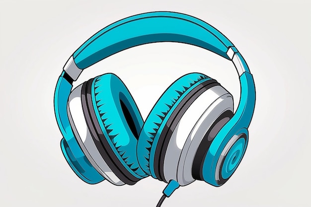 Headphone headset vector art headphones illustration in flat design style clip art image