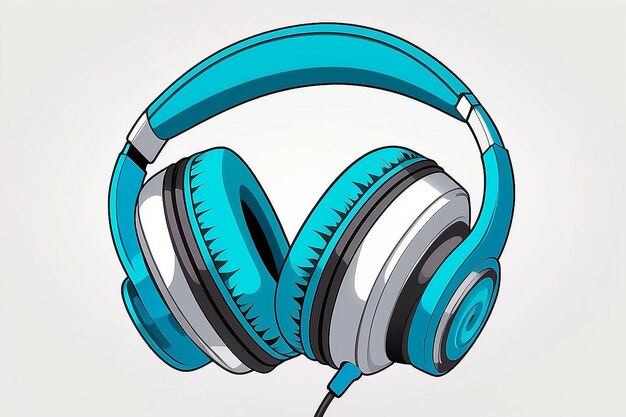 Photo headphone headset vector art headphones illustration in flat design style clip art image