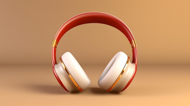 Headphones realistic 3d renders music lover minimal