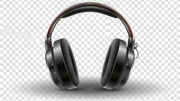 Photo headset on transparent background