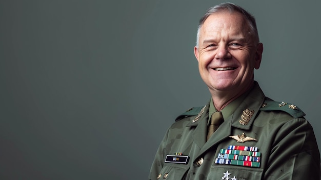 Photo headshot of a smiling military officer