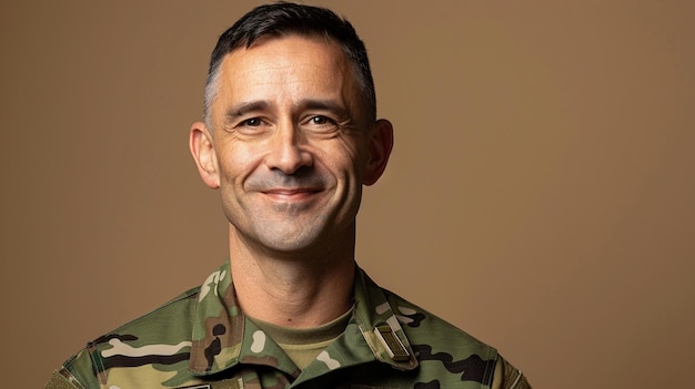 Photo headshot of a smiling military officer