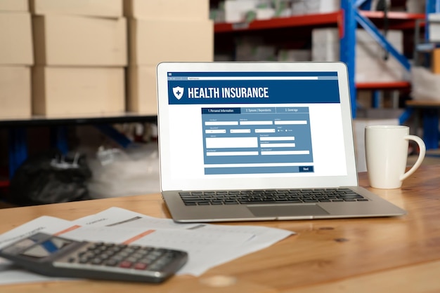 Health insurance web site modish registration system