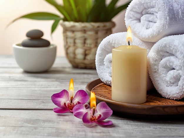 health spa towel zen therapy aroma beauty