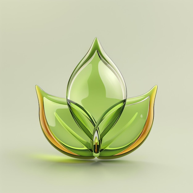 Photo health and wellness essential oil icon in 3d render style