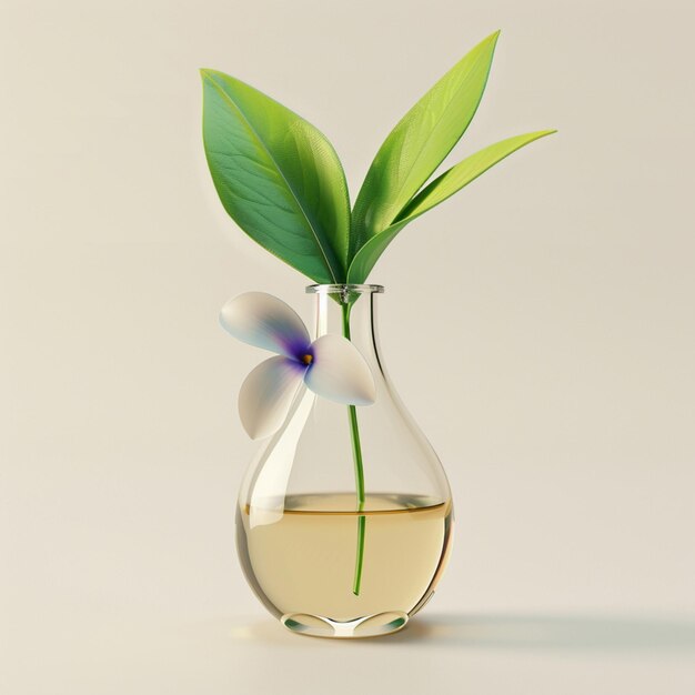 Photo health and wellness essential oil icon in 3d render style