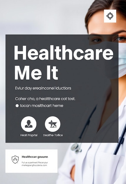 Healthcare banner or square flyer with doctor theme for social media post template