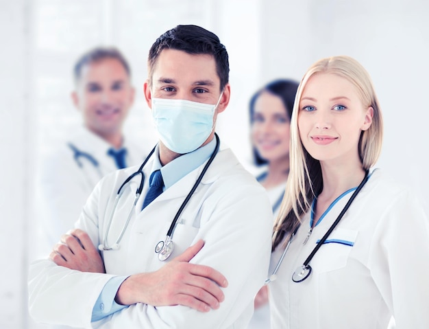 healthcare and medical concept - group of doctors