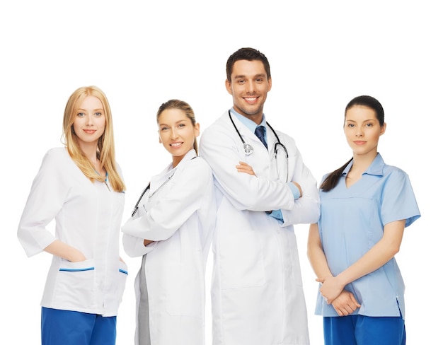 healthcare and medicine concept - young team or group of doctors