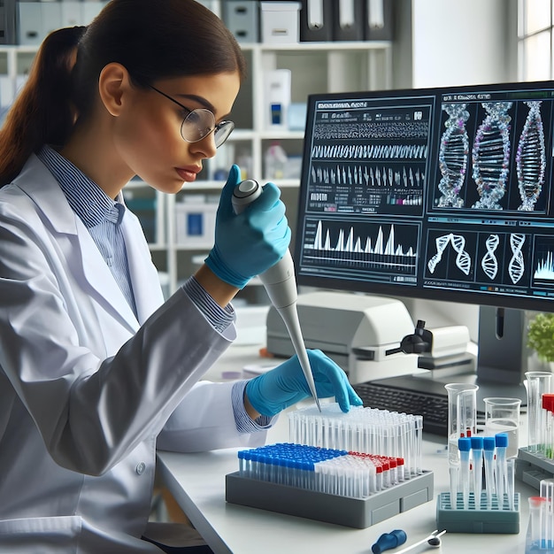 Photo healthcare researchers and scientists working in a medical laboratory