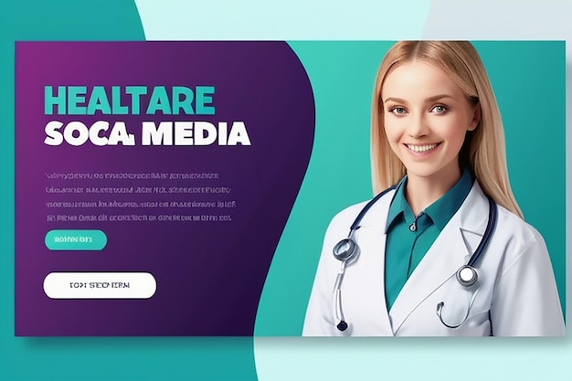 Photo healthcare social media post templatepromotion square web banner for hospital and clinic