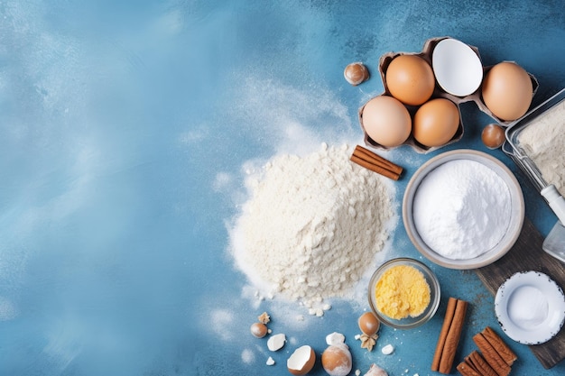 Healthy baking ingredients sugar Generate Ai