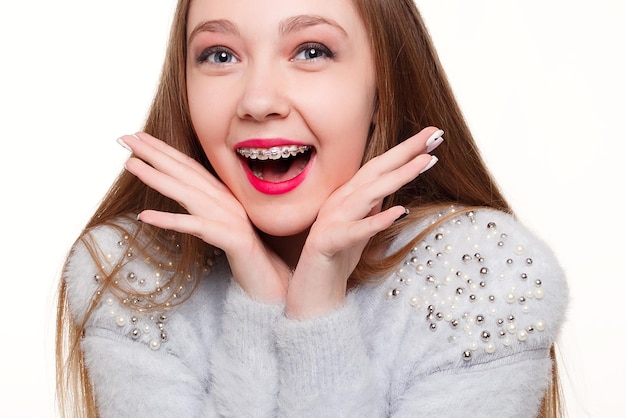 Healthy beautiful smile the child to the dentistPortrait of a little girl