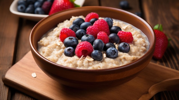 Healthy Breakfast Oatmeal Porridge in a Bowl Nourishing Diet Food Cereal for a Wholesome Meal