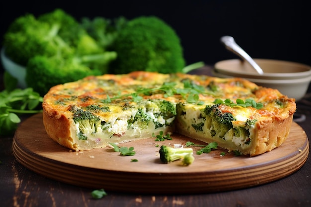 Healthy Broccoli and Salmon Quiche