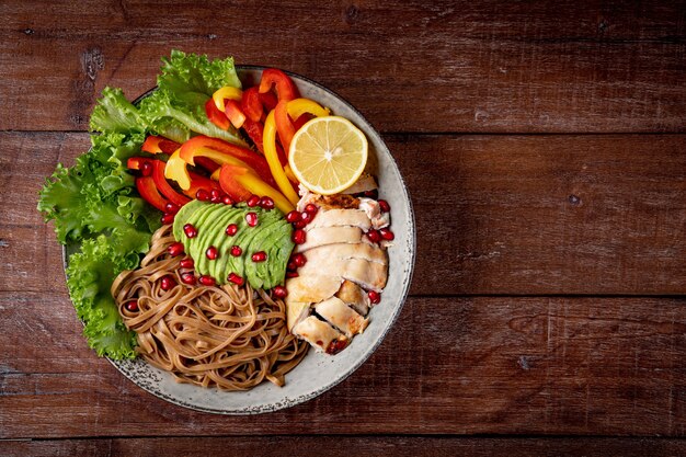 Healthy buddha bowl lunch