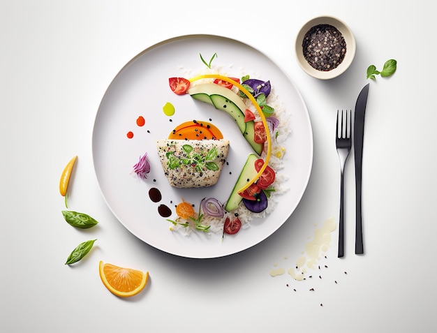 Healthy Food Dish Photography Delicious and Nutritious Meals Created with Generative AI