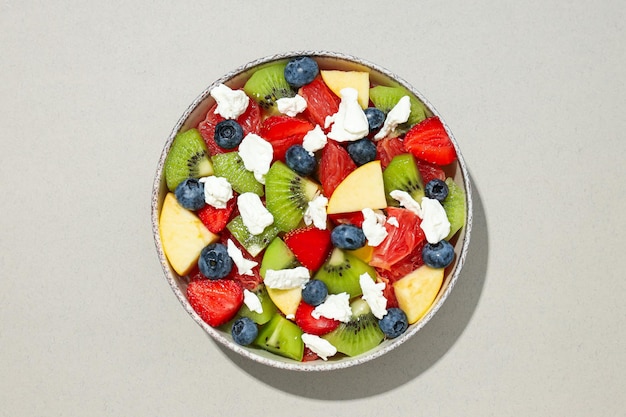 Healthy food and healthy nutrition concept fruit salad