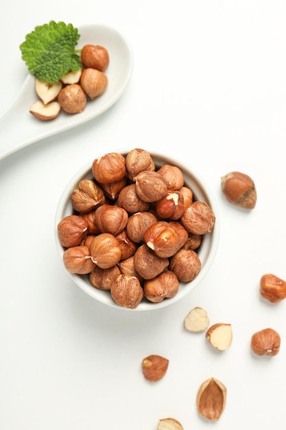 Healthy food and healthy nutrition concept nuts hazelnut