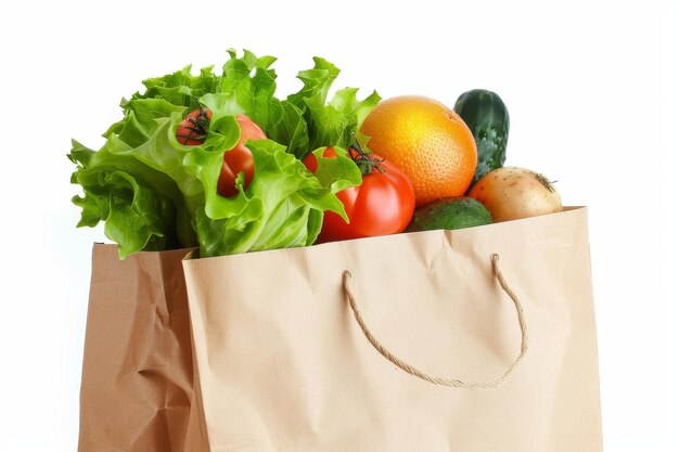 Healthy Food in Paper Bag