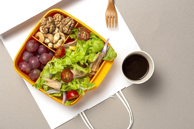 Healthy Food in Plastic container ready to eat with homemade