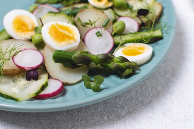 Healthy fresh detox vegetarian vegetable salad