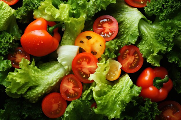 Healthy Fresh Salad Background