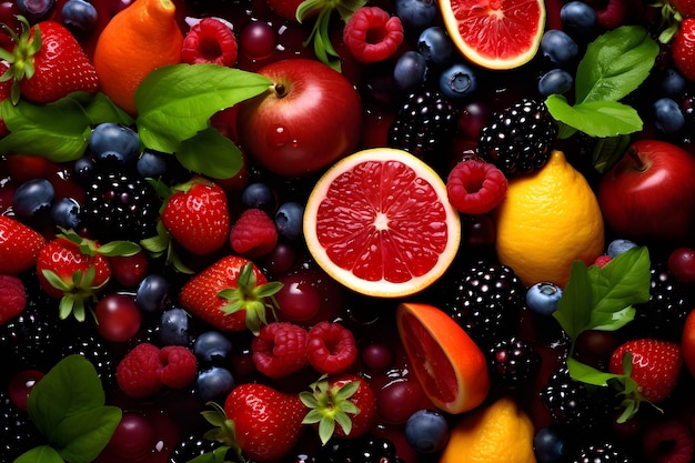 Healthy fruits and berry