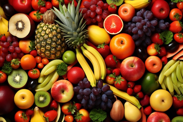 Healthy fruits and vegetables