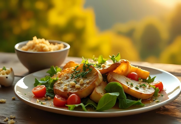 Healthy Homemade Chicken Caesar Salad with Grilled