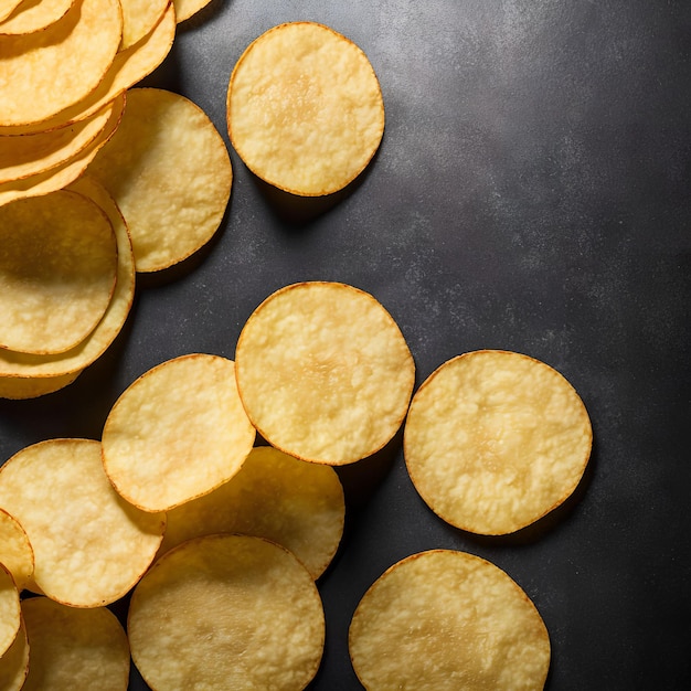 Healthy Homemade Potato Chips generative art by AI