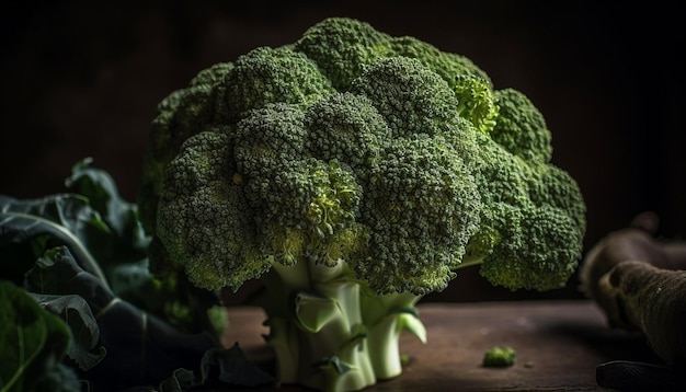 Healthy kale and broccoli salad fresh and organic generated by AI