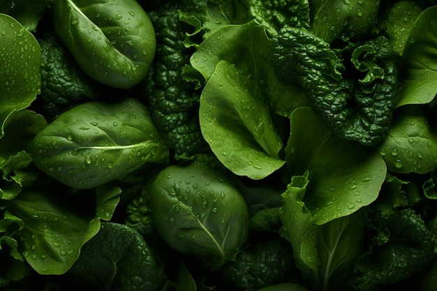 Healthy Leafy Salad Background