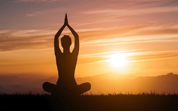 Healthy Meditation in Sun Rays