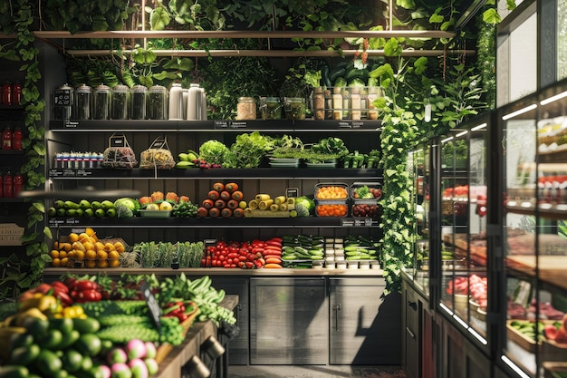 Healthy Organic Food Displayed in Bio Shop