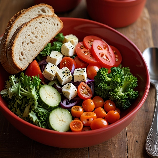 healthy salad with cherry tomatoes sea salt flakes and parmesan shavings drizzled