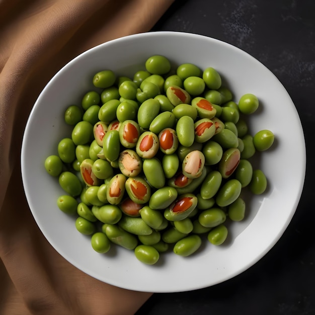 Healthy Snack of Fresh Edamame in a Bowl