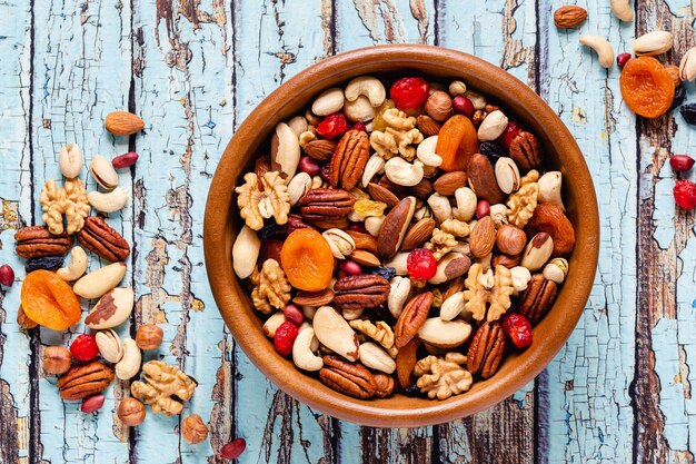 Healthy Snack of Nuts and Dried Fruit