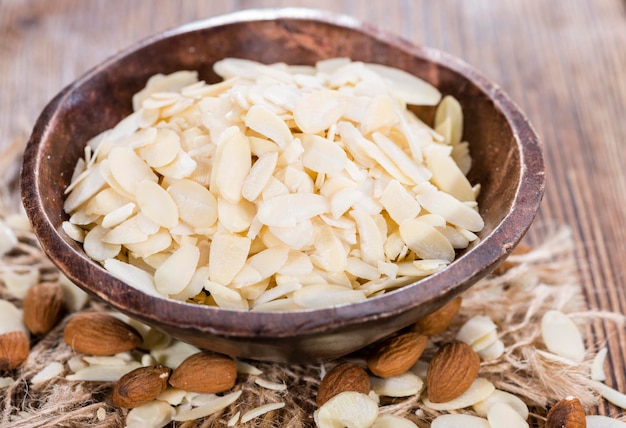 Heap of Almond Flakes