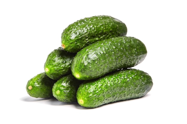 Heap of Cucumbers isolated