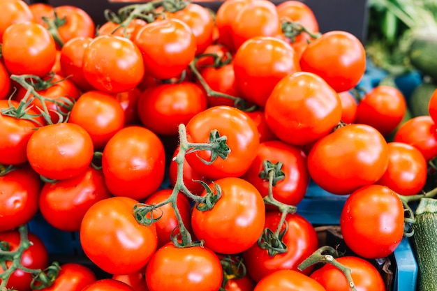 Heap of fresh red tomatoes