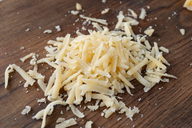 Heap of grated parmesan