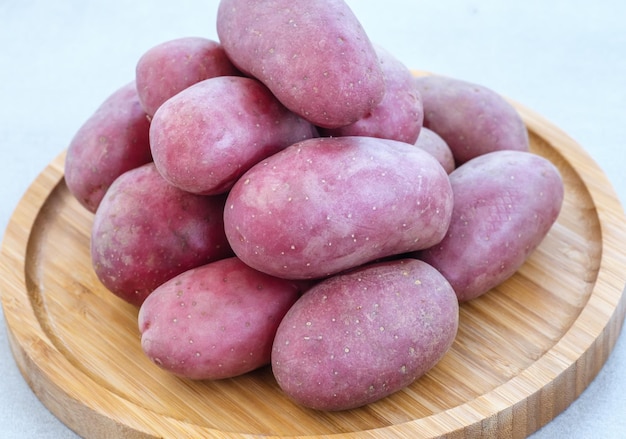 Heap of red potatoes