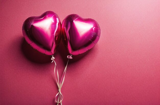 Photo heart balloons helium ballooons for celebrating love valentine's day children generative ai