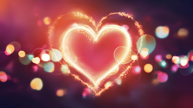 Photo heart bokeh background love background