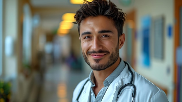 In the heart of the clinic a doctors reassuring smile offers a beacon of hope