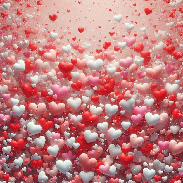 Heart Confetti Celebration Background