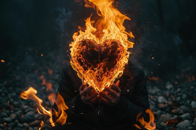 a heart in the fire