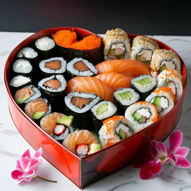 Heart of Flavor Sushi in a Heartshaped Box A gift set for a loved one